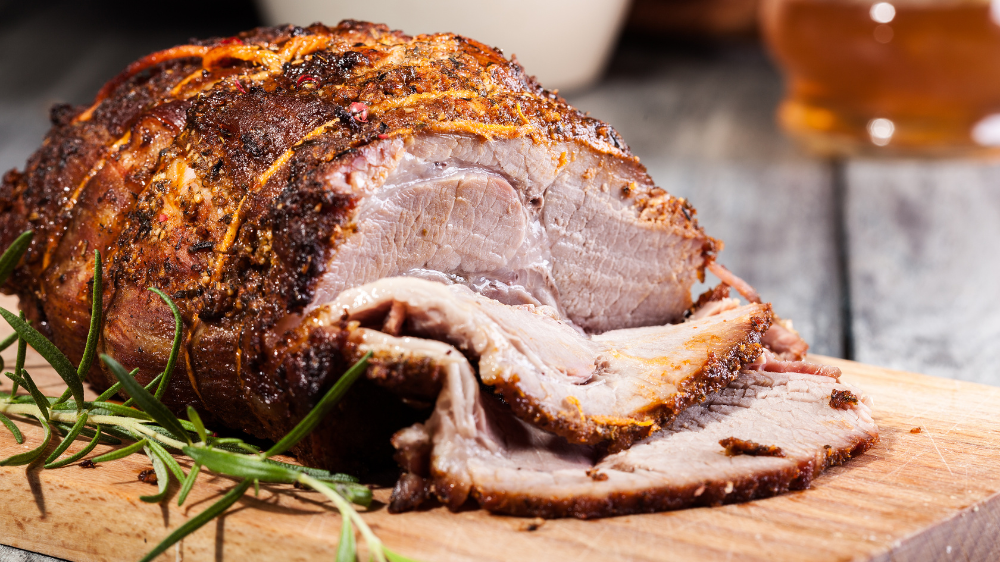 Herb-Crusted Rotisserie Pork Roast – BEAR GRILL